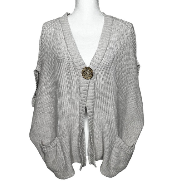 Neon Buddha one button knit cardigan. Size M - Picture 1 of 8